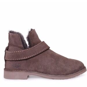 UGG Women's McKay Brown Suede Shearling Lined Ankle Boots, Sz 6